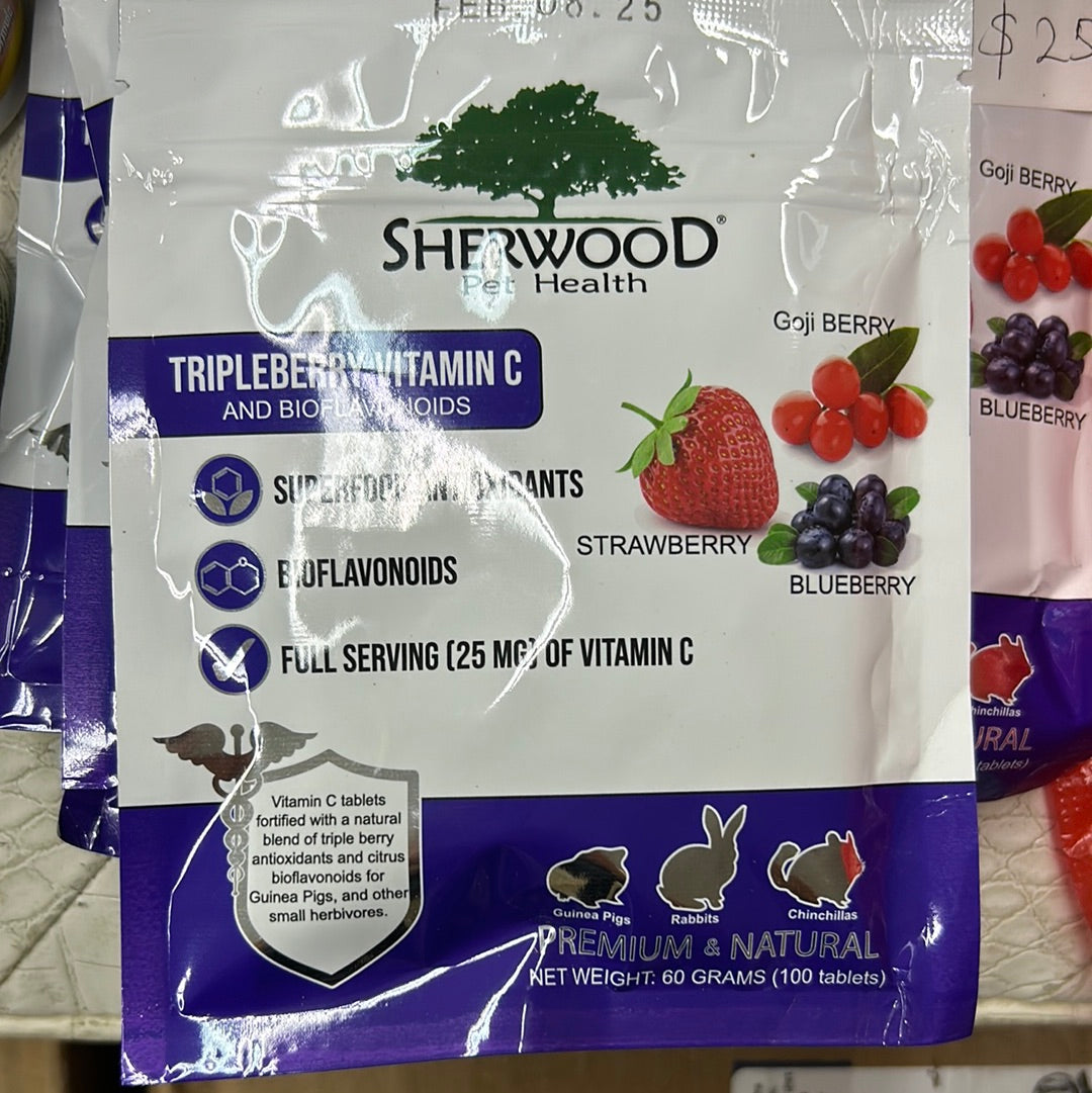 Sherwood Tripleberry Vitamin C Expiry Jan 2027/ Digestive Support Expiry April 2027