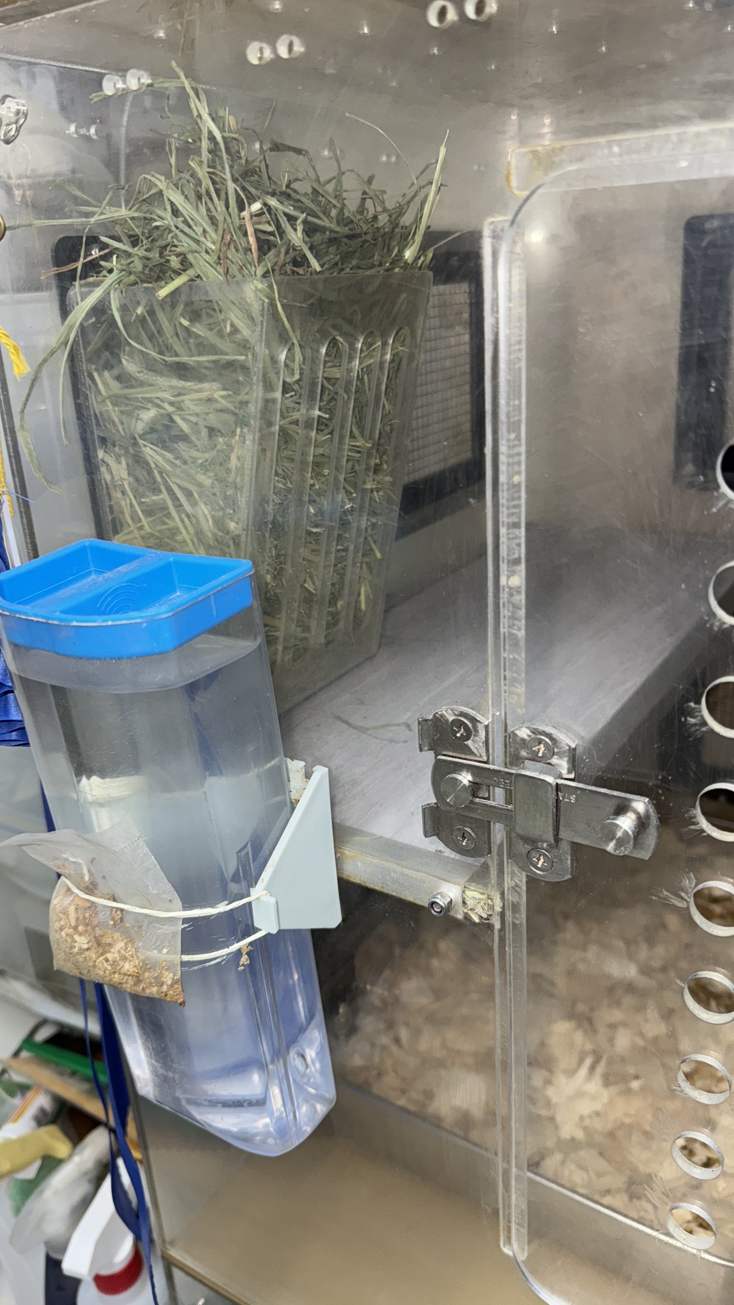 Small Premium 2 tiered acrylic cage 24x 18x 22 inches with 1 tiled platform highest quality cage without accessories