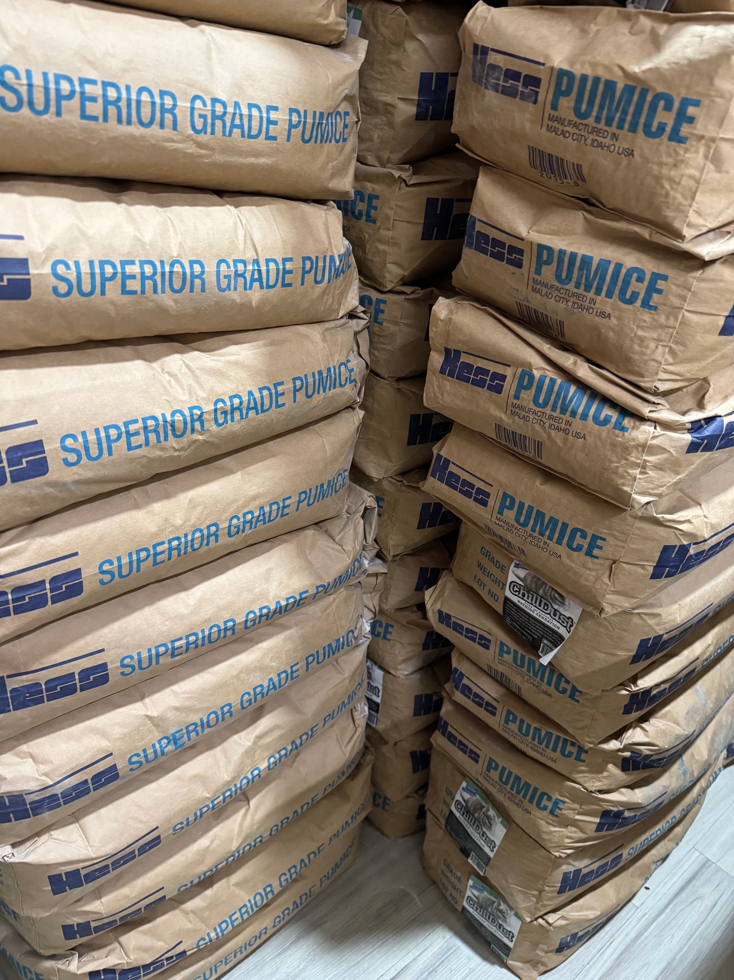 Authentic Chilldust Bath Dust Powder ECBC standard, imported and packed by HESS pumice USA. 11.26 kg packs at $100/ $8.88 per kg.