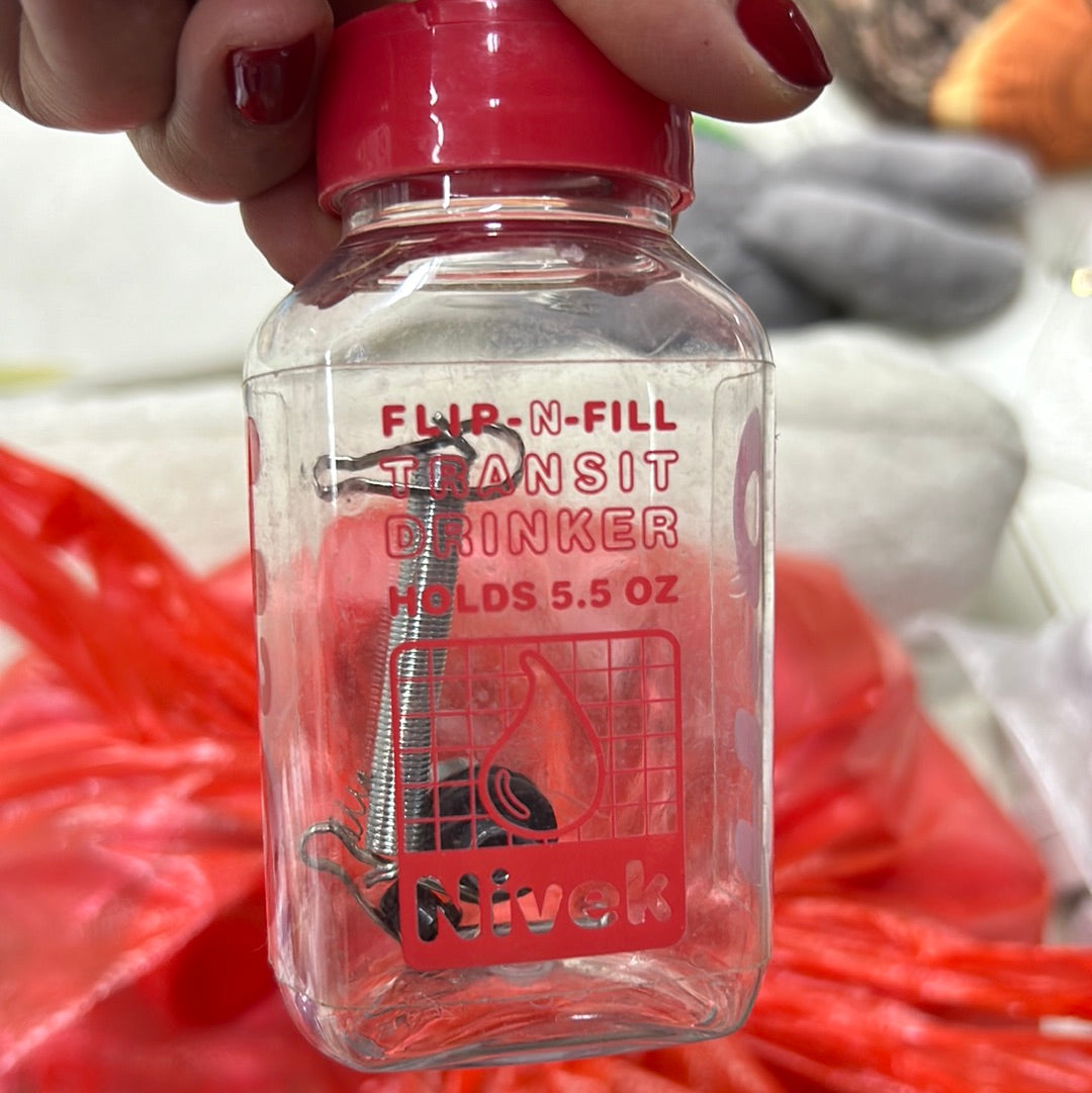 Nivek Bottles 370ml 12/5 oz and 163ml (5.5 oz) non drip and attachable to cages, flip cover for easy refill