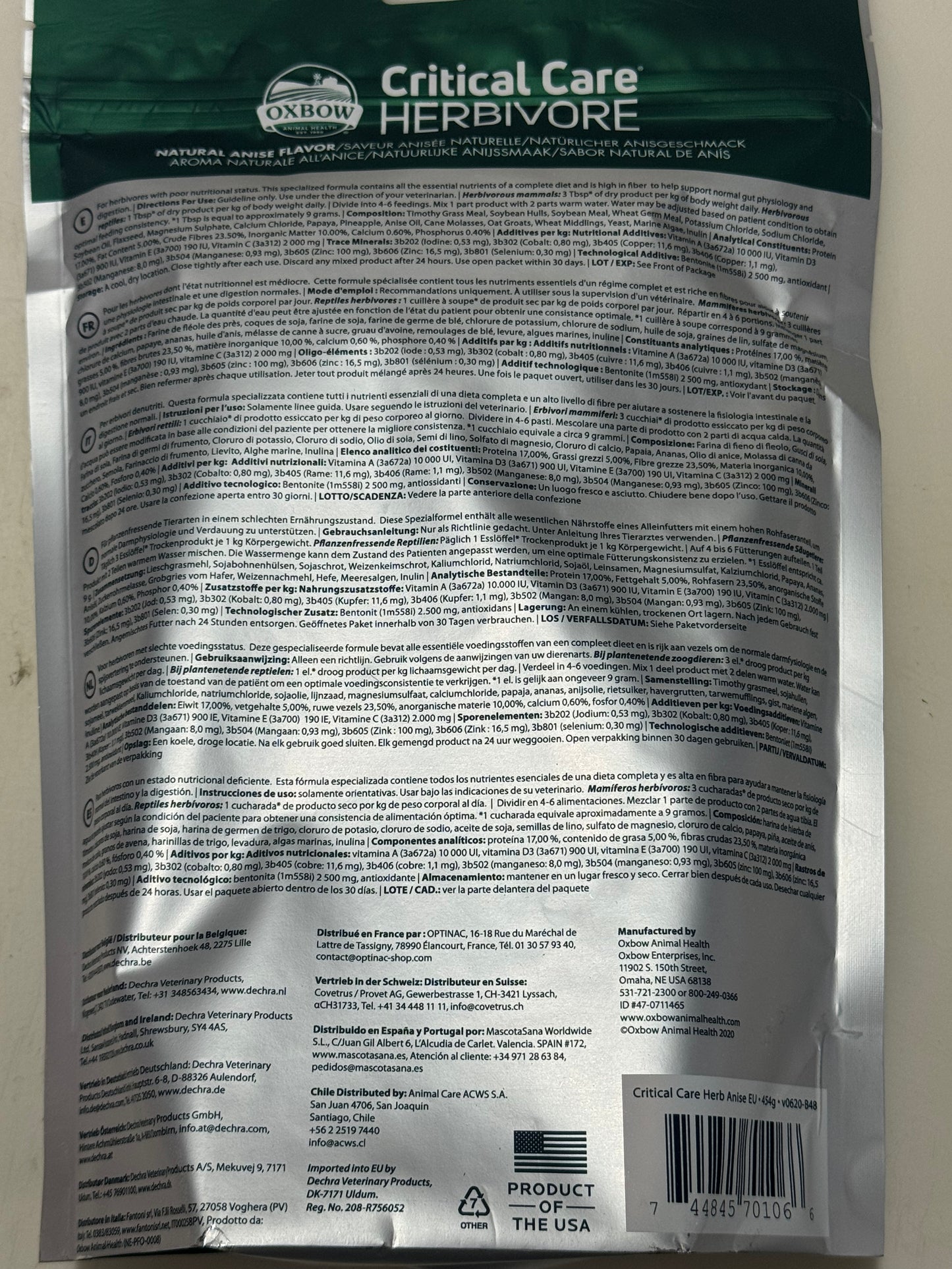 Oxbow critical care – Apple Banana CC & Fine Grind Papaya CC