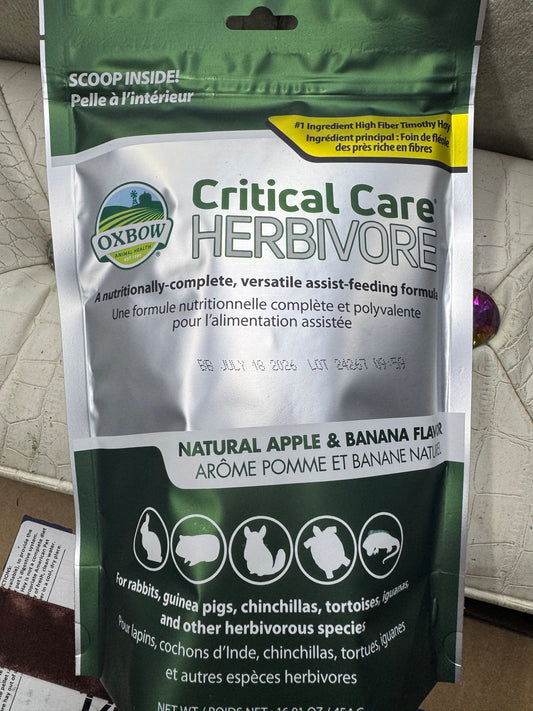 Oxbow critical care – Apple Banana CC & Fine Grind Papaya CC