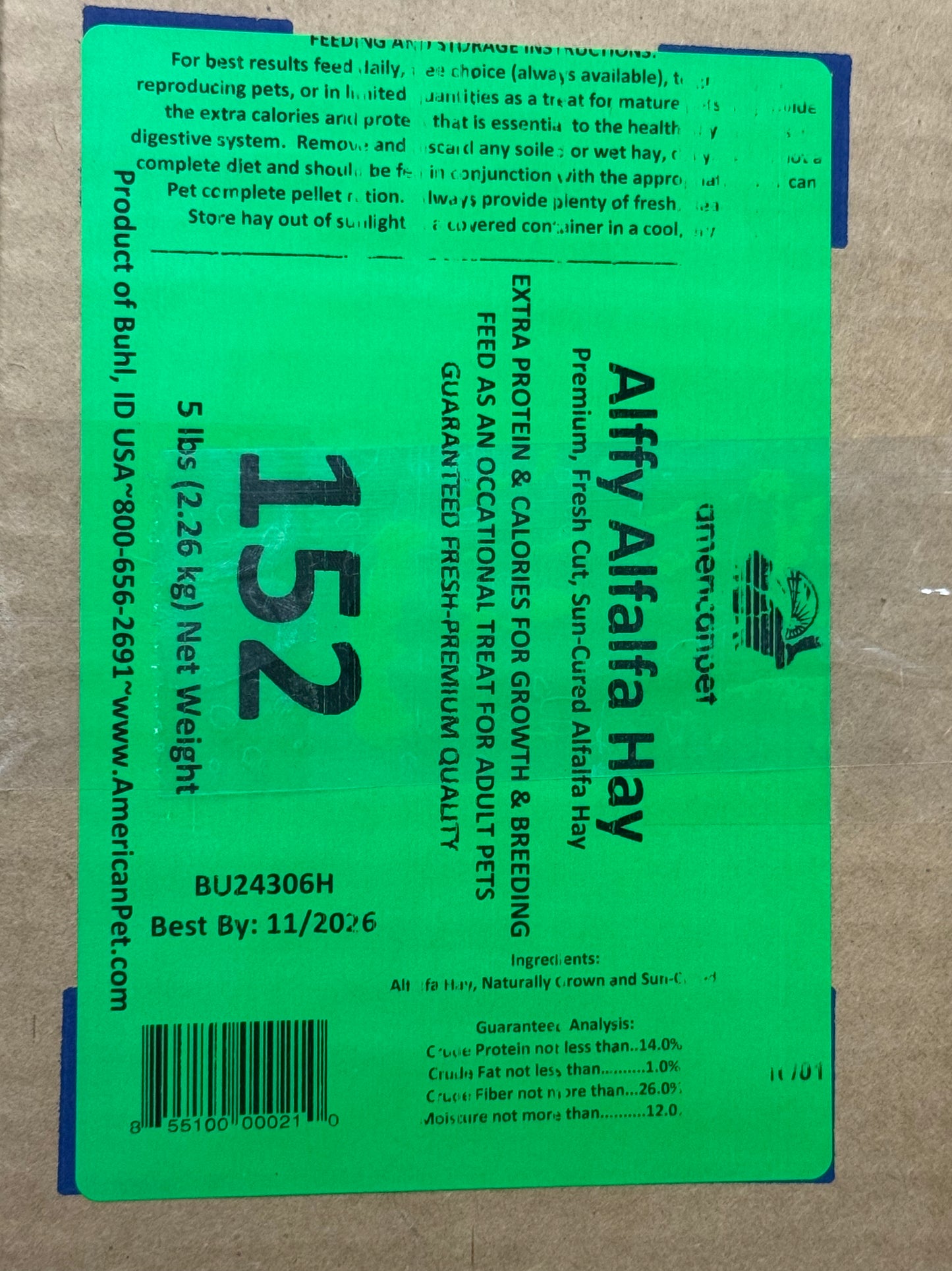 APD Alffy Alfalfa / Alfafa Hay 11/2026