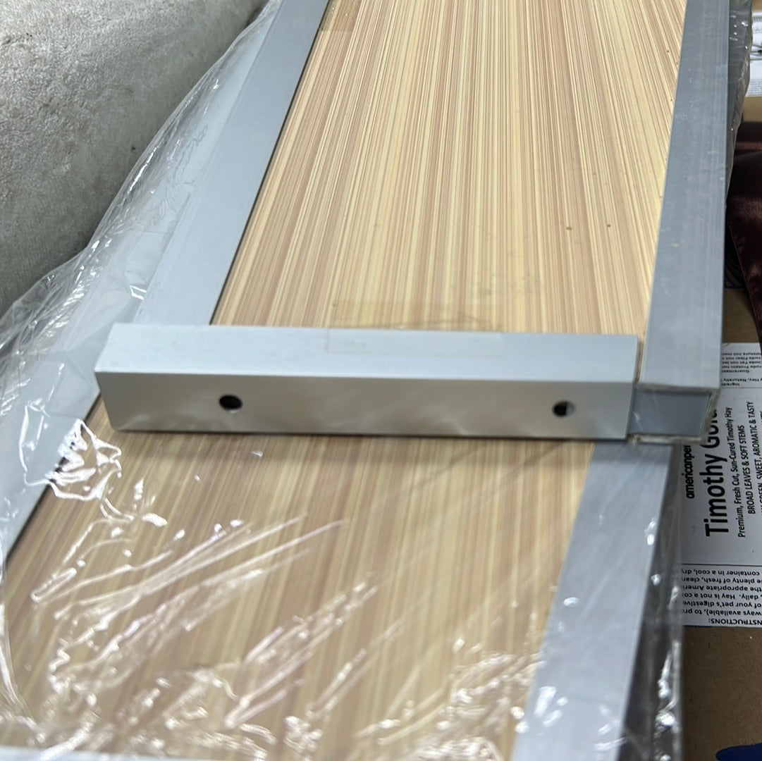 Tapered wooden platform with aluminium edges for previous version of acrylic cage from me