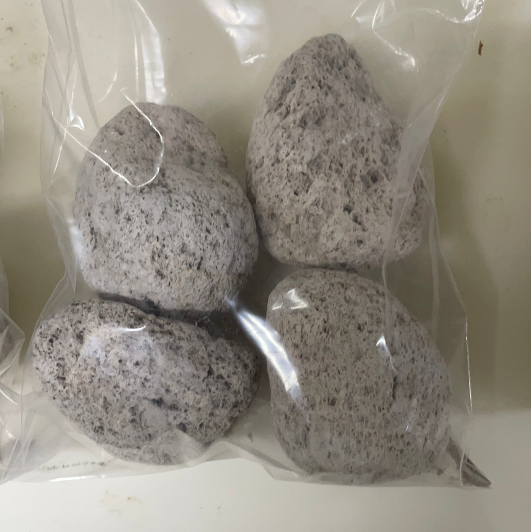 Natural pumice gnaw stones USA with drilled holes