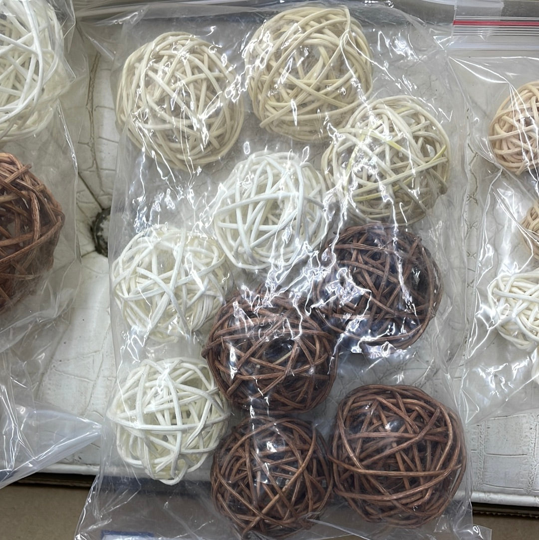 Natural willow balls / vine balls (avail in 3 sizes)