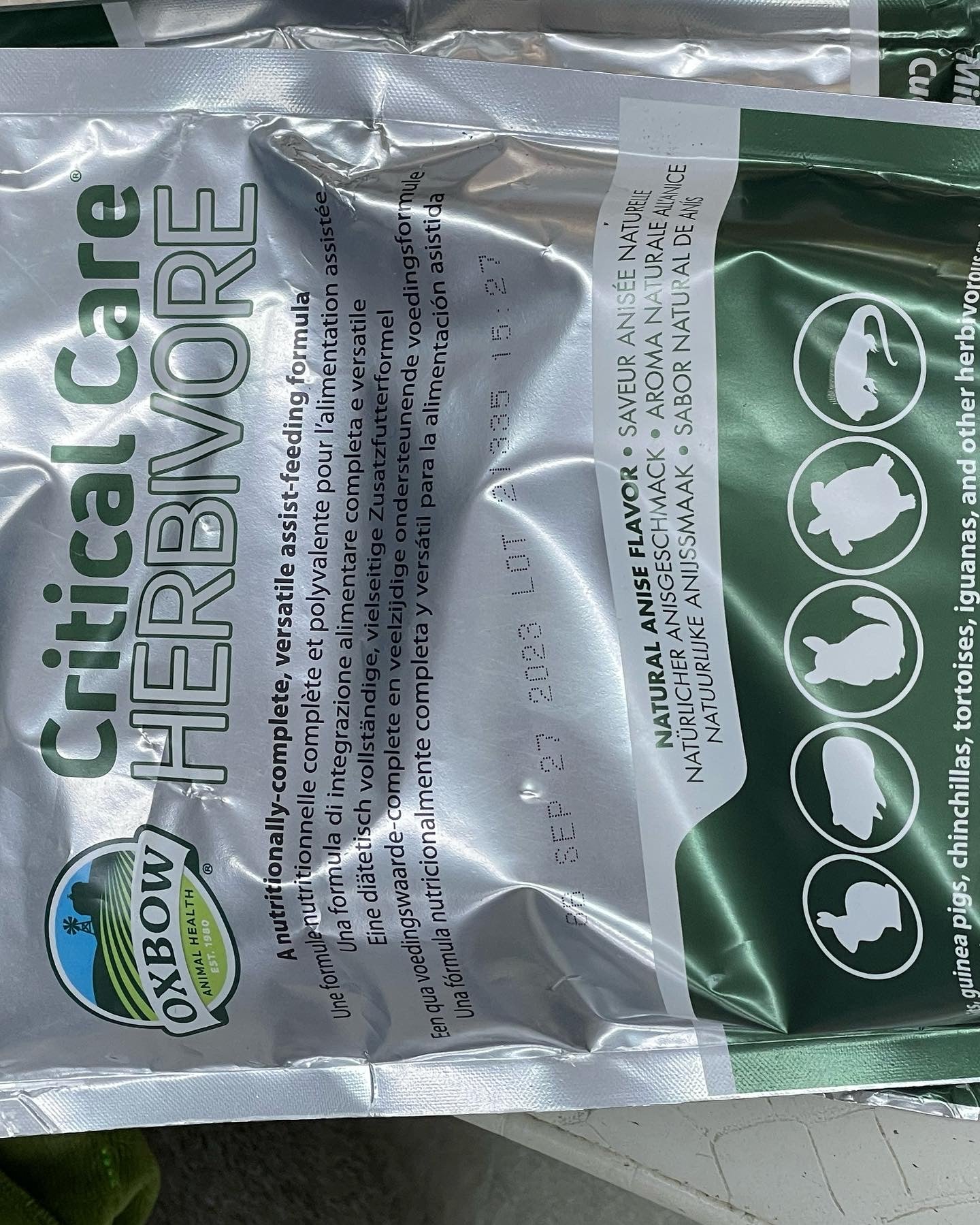 Oxbow critical care – Apple Banana CC & Fine Grind Papaya CC