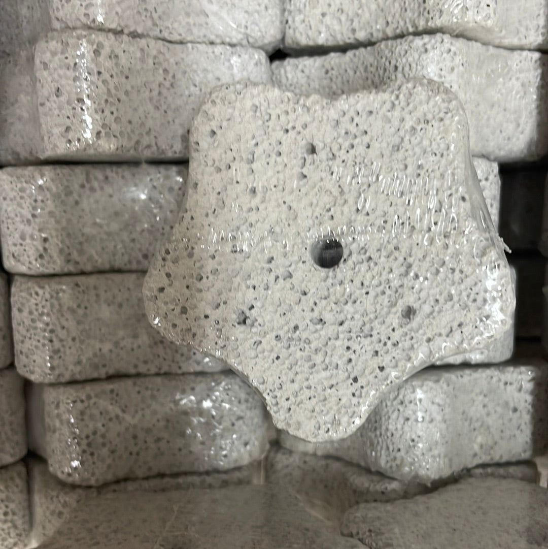 Gnaw Stone/ stones/ mineral stone/ pumice rocks/ grinding block/ heart shaped, Mickey Mouse head, flower shaped all drilled holes in centre