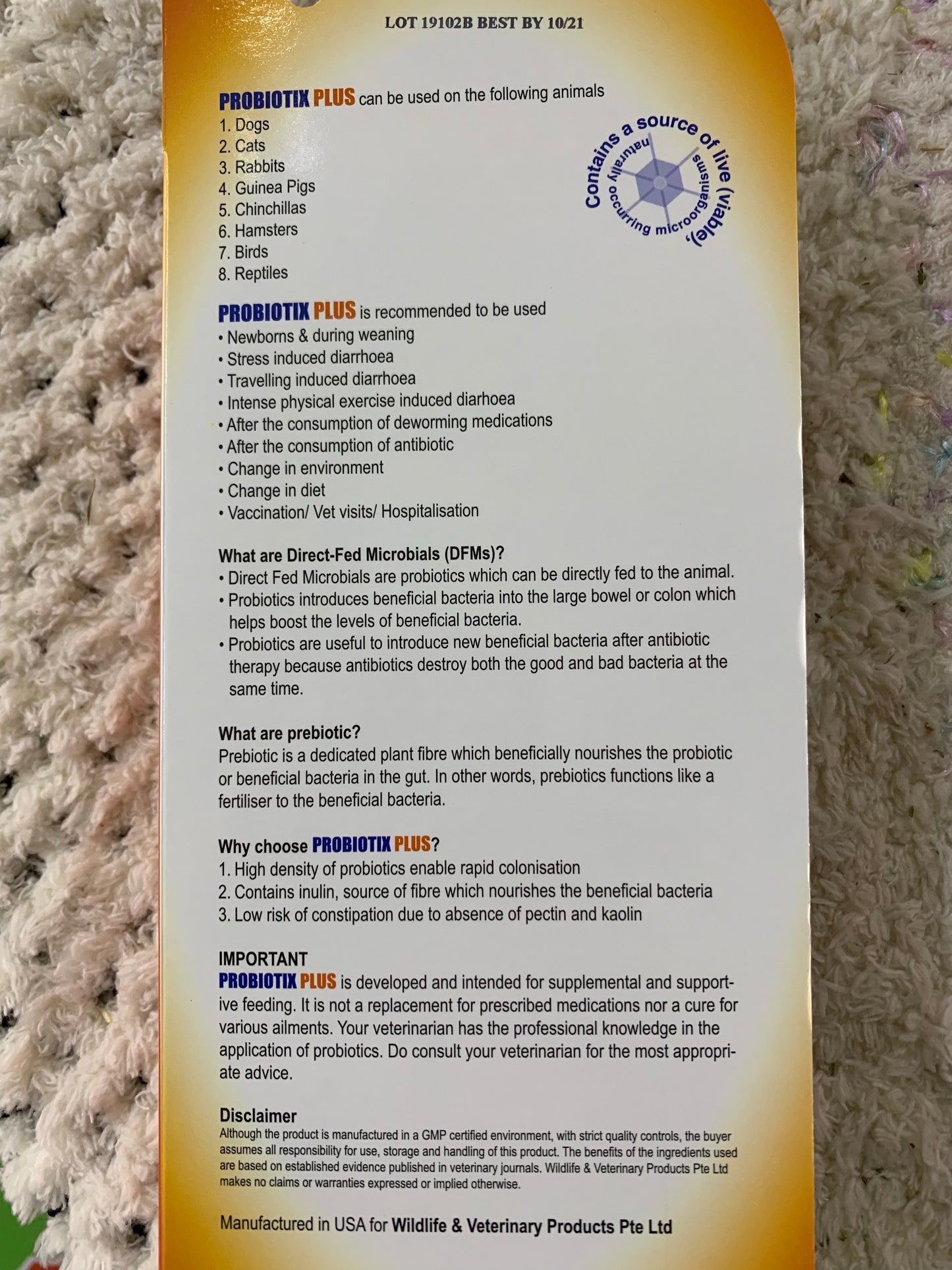 Probiotics (Probiotix Plus) 30g Expiry Feb 2026/ Sept 2026