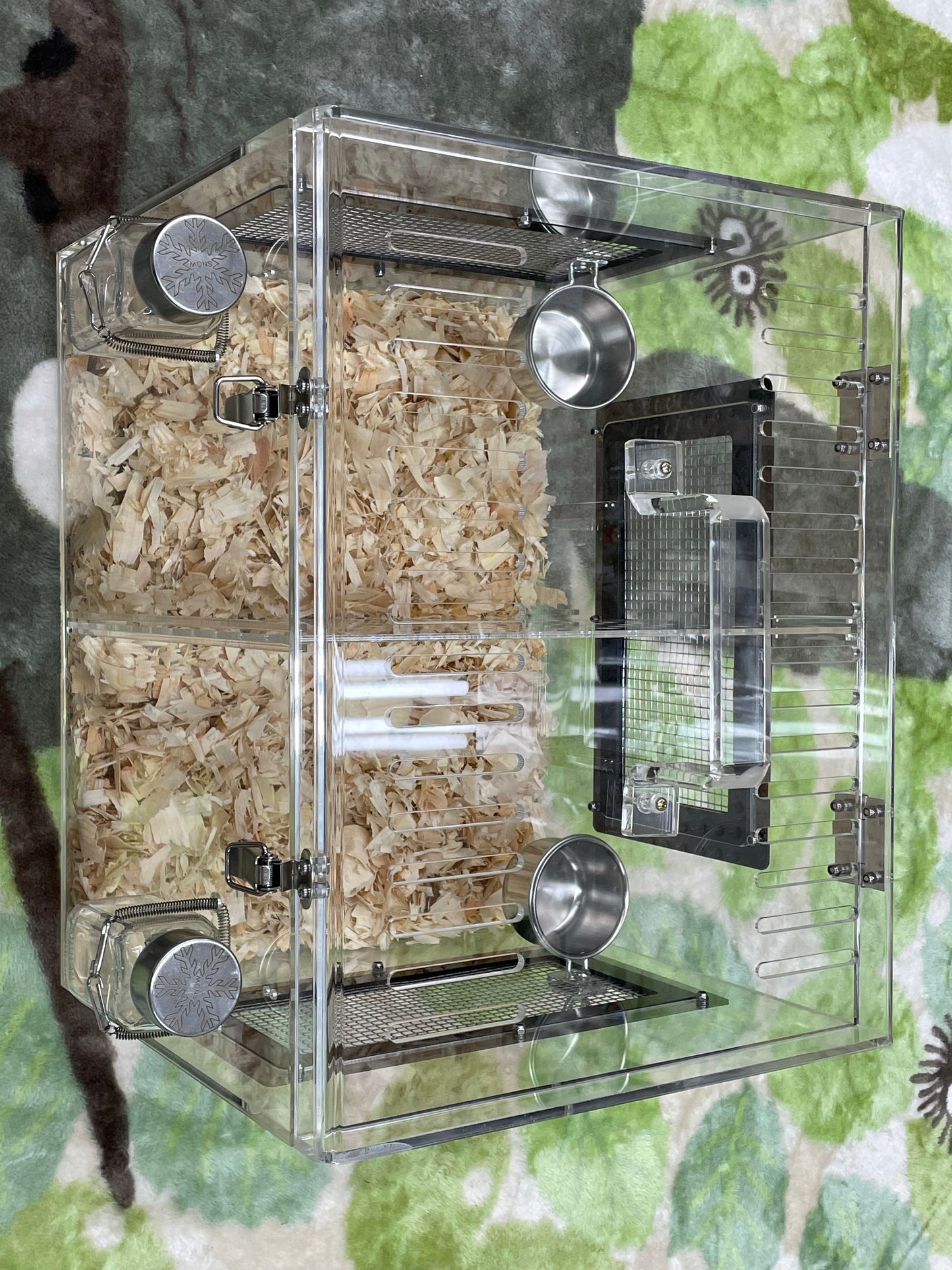 Medium Acrylic pairing cage cum carrier / temporary cage for 2 to 3 chinchillas