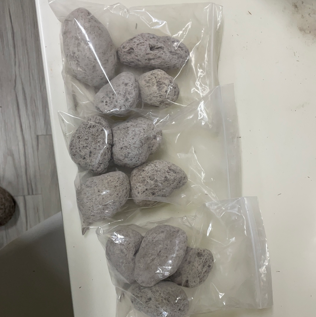 Natural pumice gnaw stones USA with drilled holes