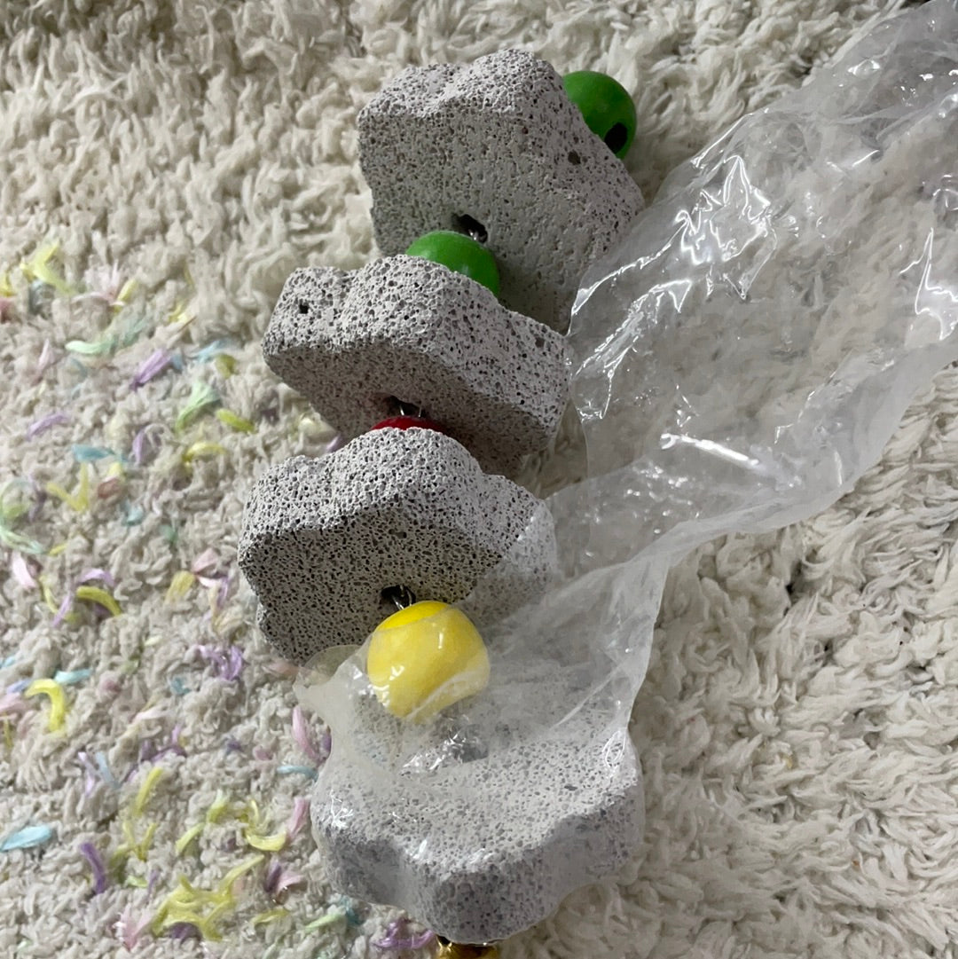 Gnaw Stone/ stones/ mineral stone/ pumice rocks/ grinding block/ heart shaped, Mickey Mouse head, flower shaped all drilled holes in centre