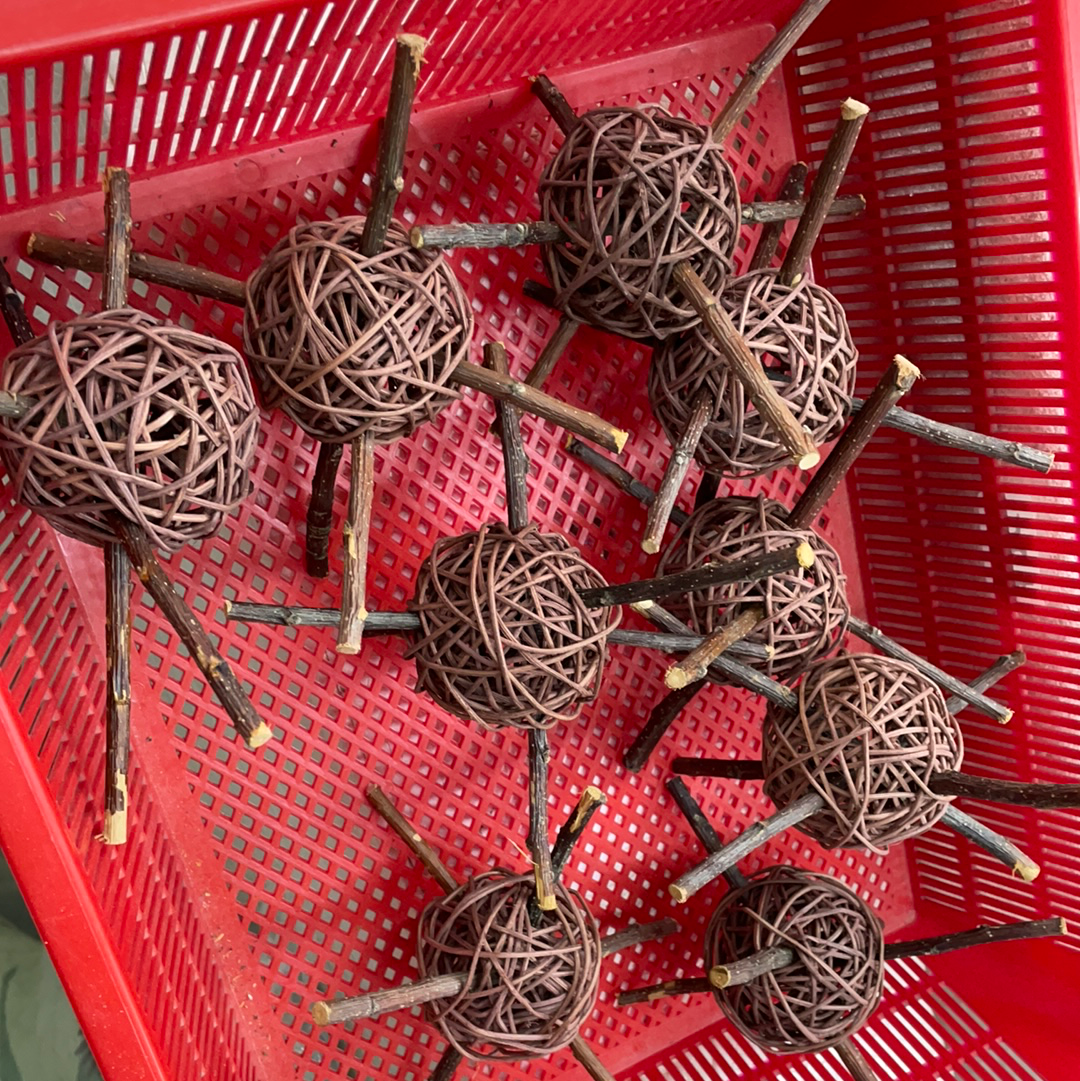 Satellite Toss Toys —-Apple sticks and medium vine /rattan