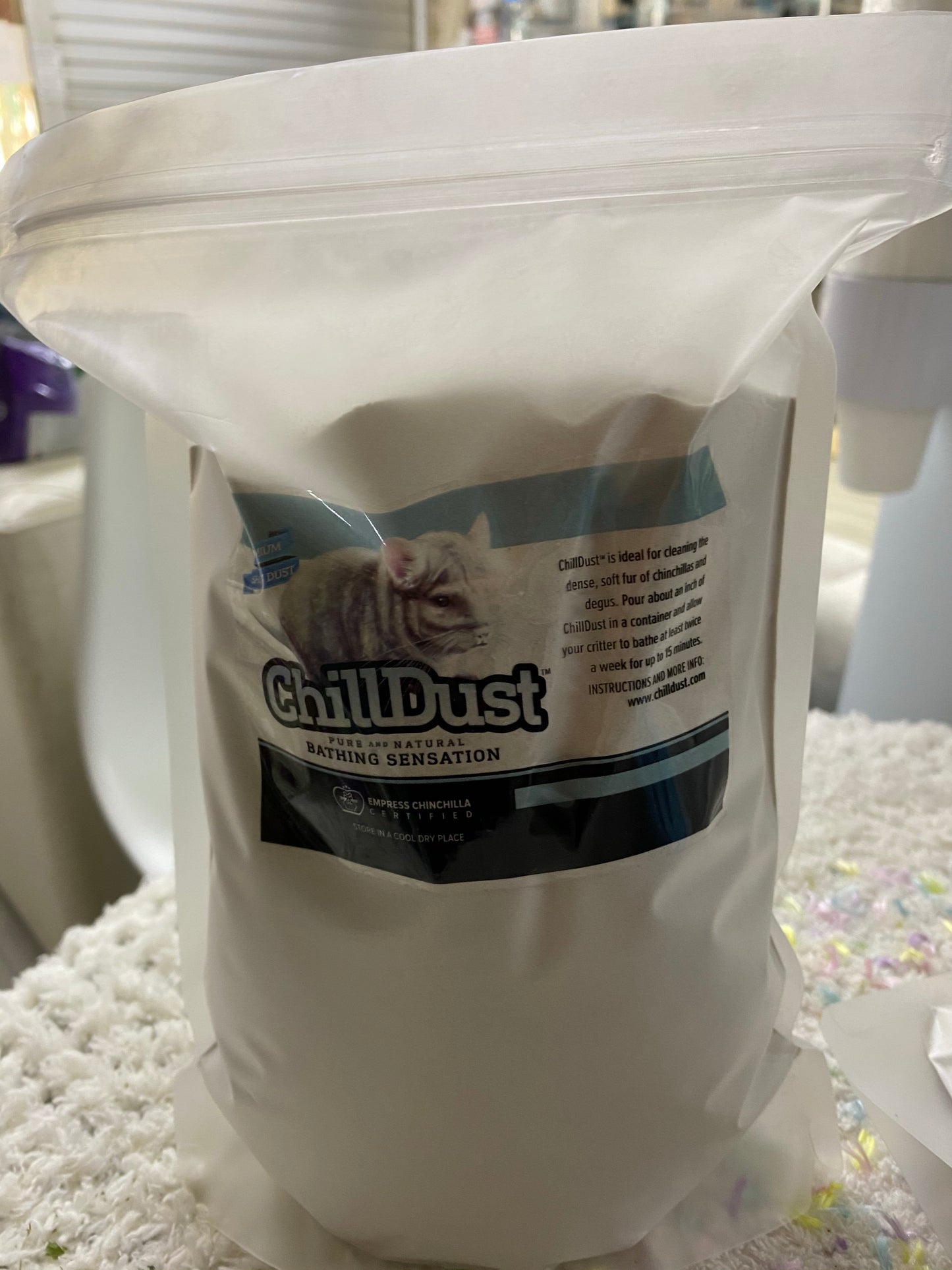 Authentic Chilldust Bath Dust Powder ECBC standard, imported and packed by HESS pumice USA. 11.26 kg packs at $100/ $8.88 per kg.