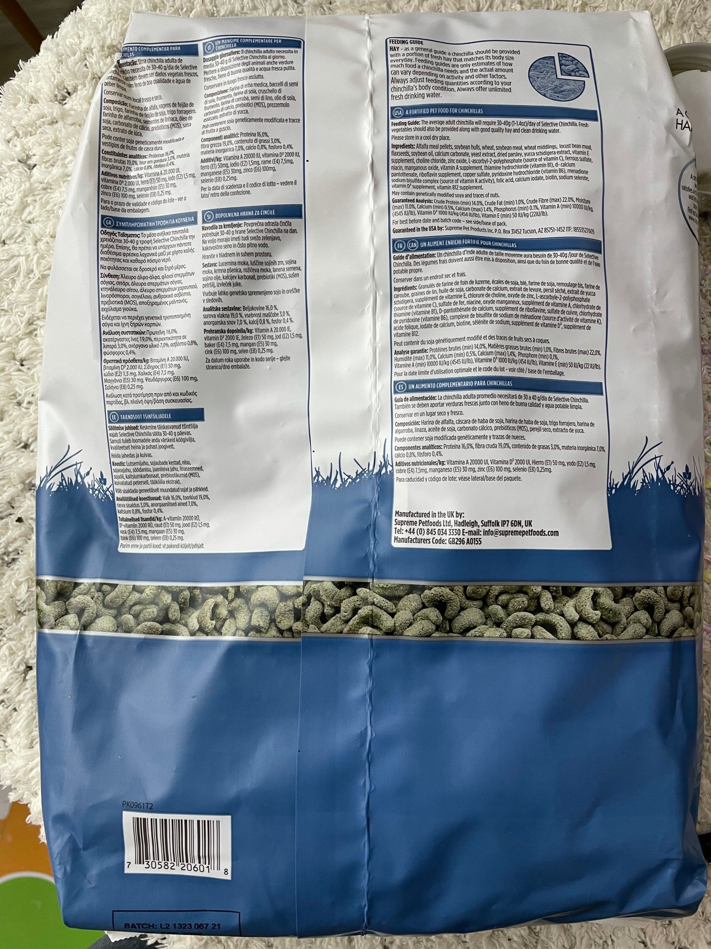 Supreme Science Selective Fortified Chinchilla Diet expiry April 2026