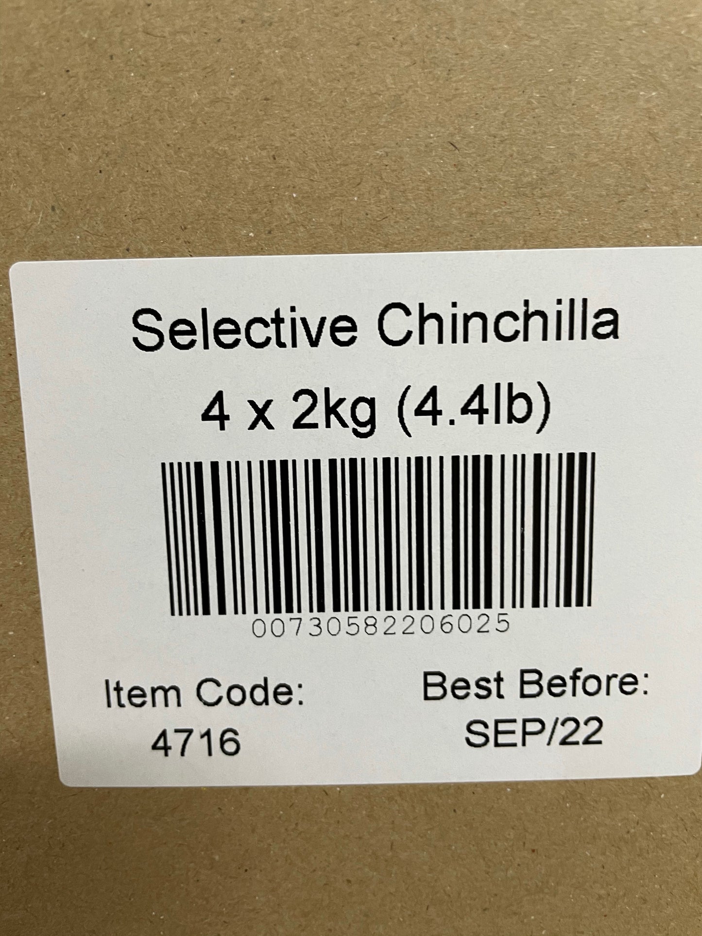 Supreme Science Selective Fortified Chinchilla Diet expiry April 2026