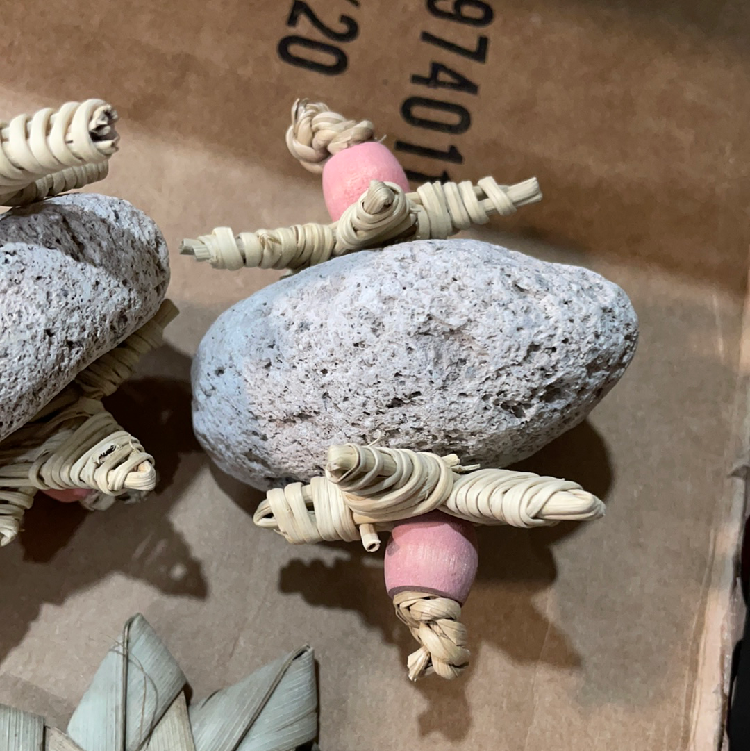 Natural pumice gnaw stones USA with drilled holes