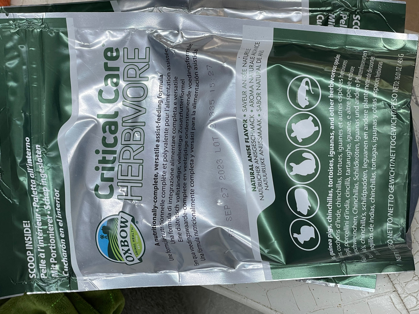 Oxbow critical care – Apple Banana CC & Fine Grind Papaya CC