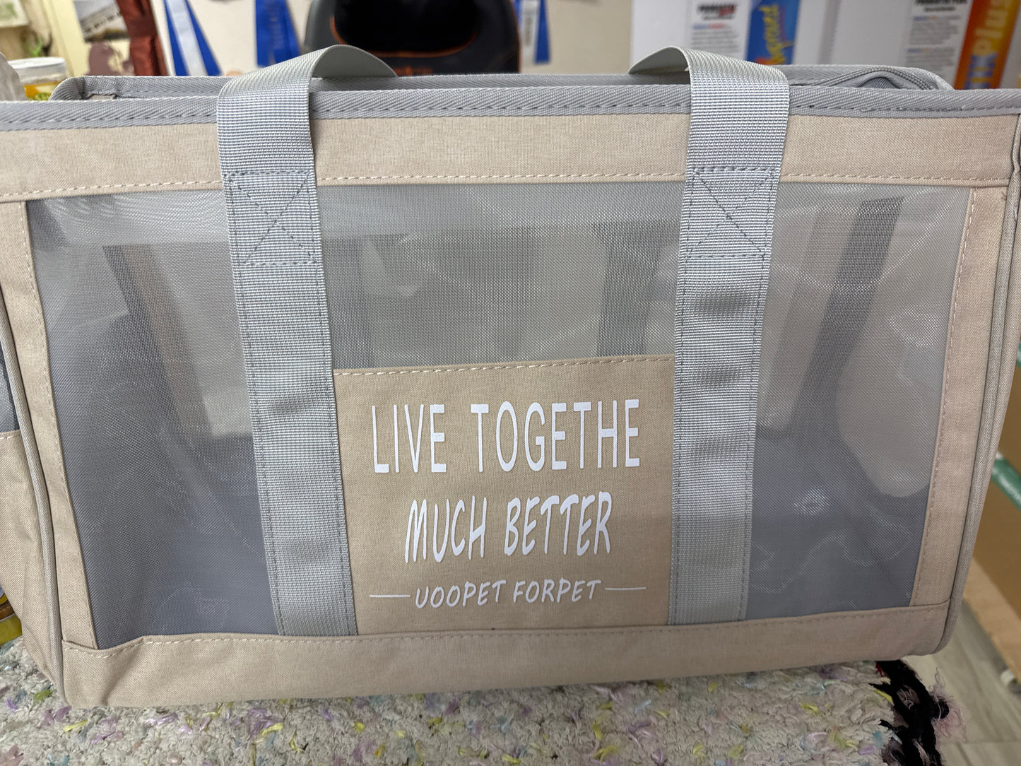 Fabric carrier with zip
