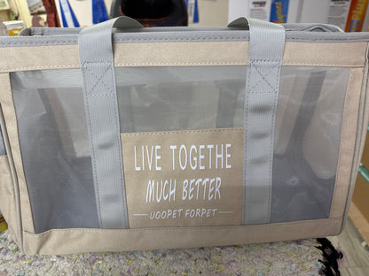 Fabric carrier with zip