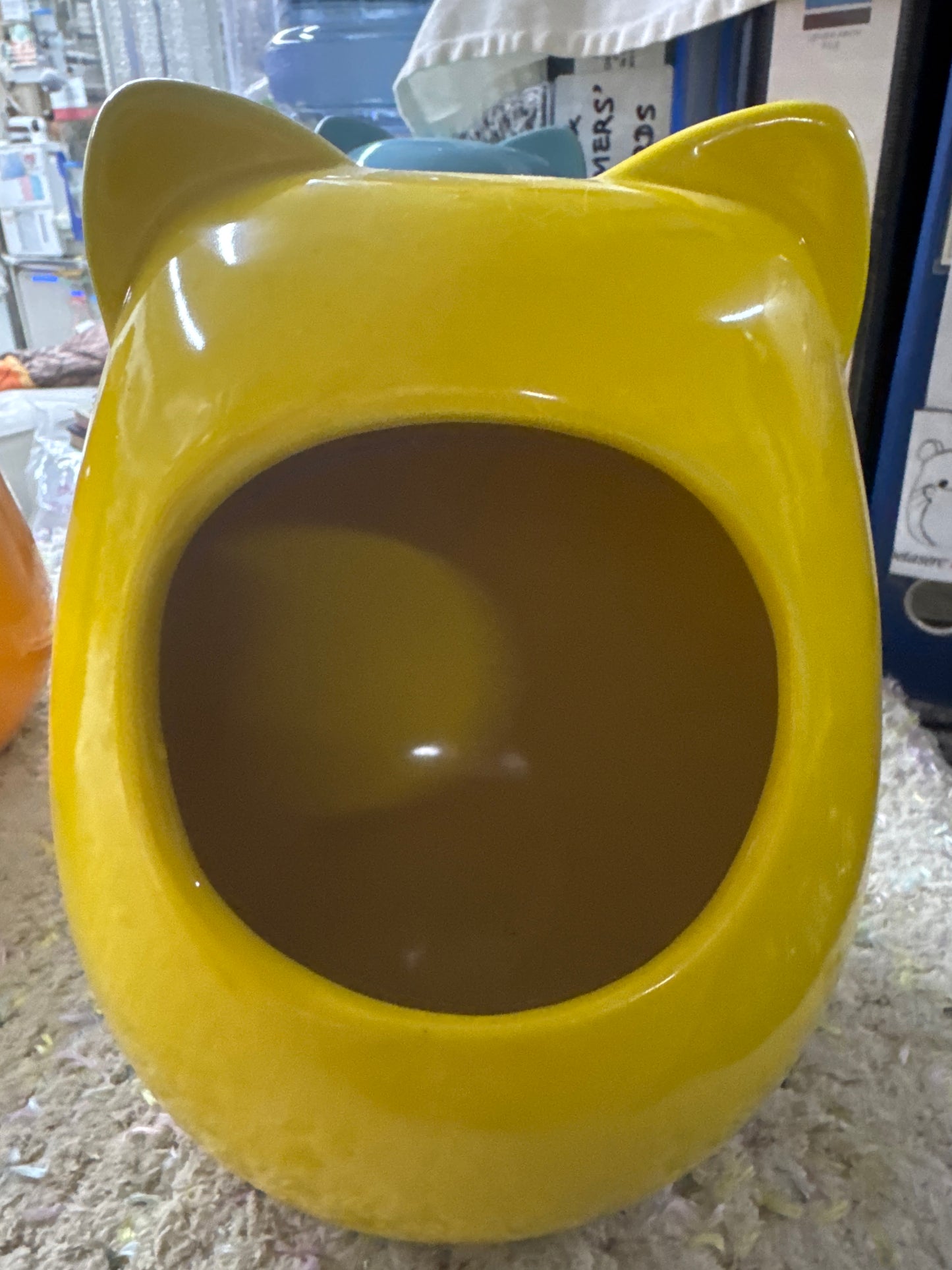 Ceramic Hamster Head House /Hideouts with Design Very solid