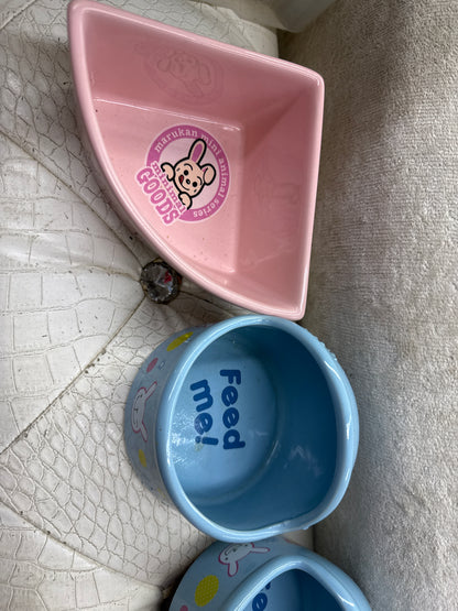 Big ceramic food bowls about 1.5 cups to 2 cups capacity