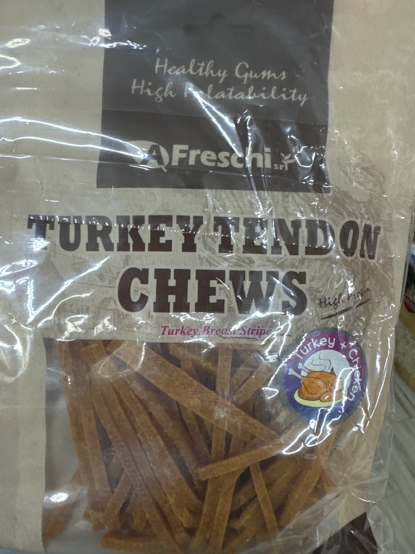 Afreshi Natural Turkey Tendon Dog chews lowest prices for dogs (safe treats) Premium quality USA turkey meat