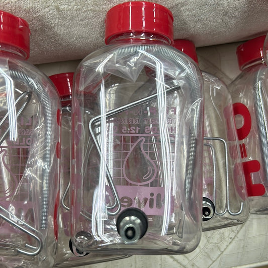 Nivek Bottles 370ml 12/5 oz and 163ml (5.5 oz) non drip and attachable to cages, flip cover for easy refill