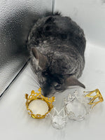 Crown / tiara 3 cm or 5 cm diameter for playtime and photography with small animals like chinchillas, rabbits and guinea pigs