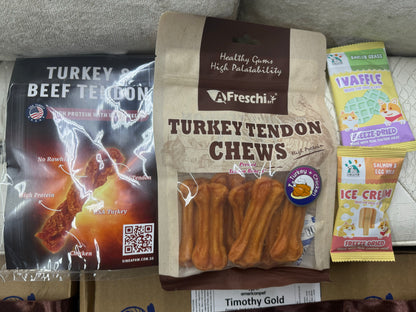 Afreshi Natural Turkey Tendon Dog chews lowest prices for dogs (safe treats) Premium quality USA turkey meat