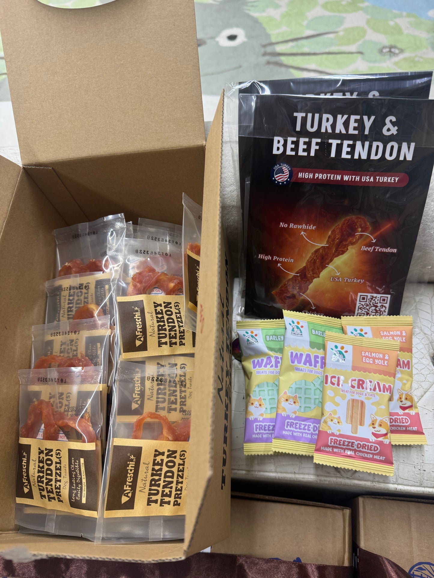 Afreshi Natural Turkey Tendon Dog chews lowest prices for dogs (safe treats) Premium quality USA turkey meat