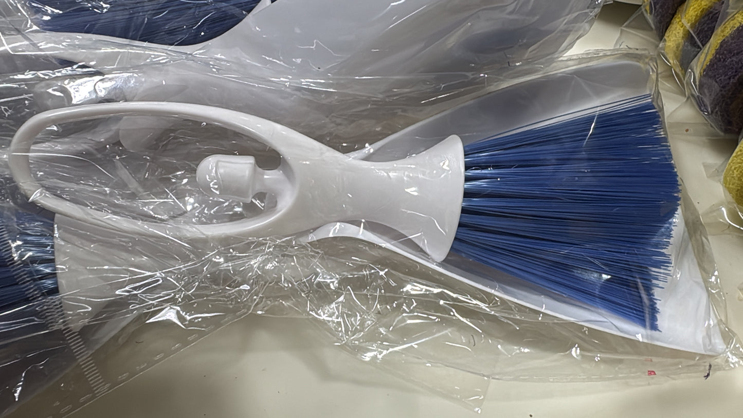 Broom and Dustpan for cleaning cage