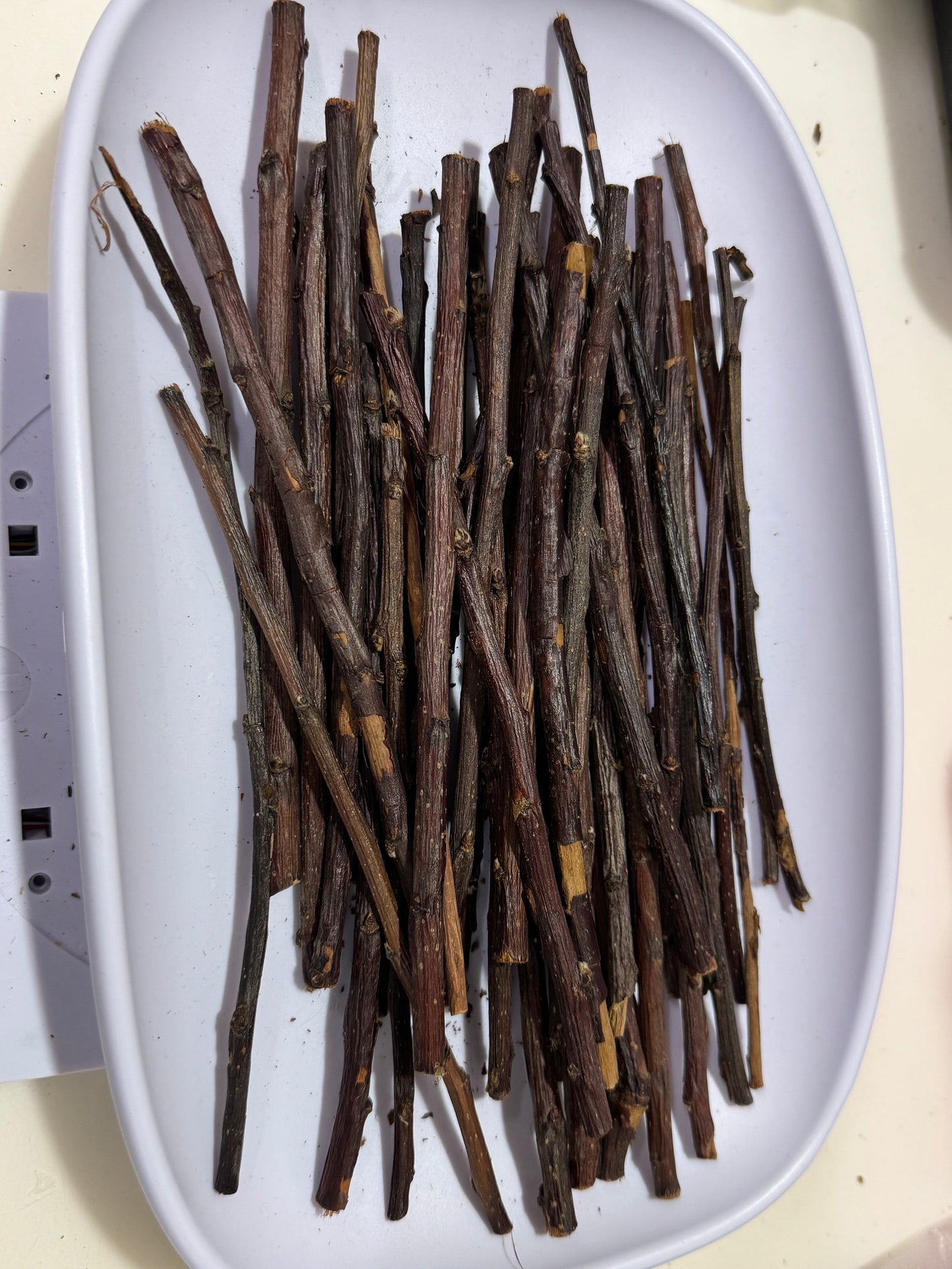 Minnie's Famous Natural Apple Sticks sticks washed, boiled and baked (thinner generally)
