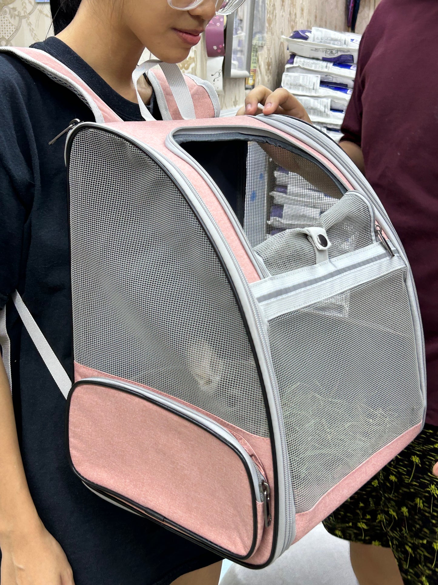 Backpack Fabric Pet Carrier imported from USA suitable for chinchillas