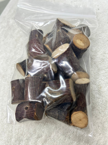 Organic Drilled Baked Apple sticks/ wood back by popular demand