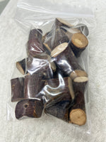 Organic Baked Apple sticks/ wood with drilled holes back by popular demand