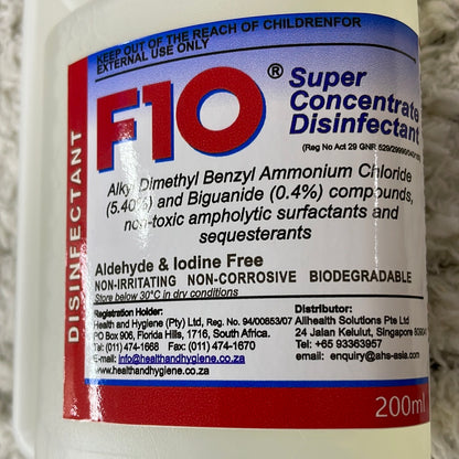 F10SC 200 ml Veterinary Disinfectant concentrate (Safe for All Pets) 1 ml syringe foc Expiry Oct 2025/ Aug 2026