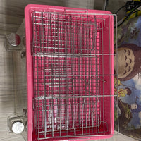 Small size deep base wire cage with horizontal grilles for pairing or as carrier