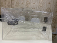 Acrylic Pet Carrier/ carriers 3 mm thick with latch and stainless steel hinges.35x25x22 cm without accessories