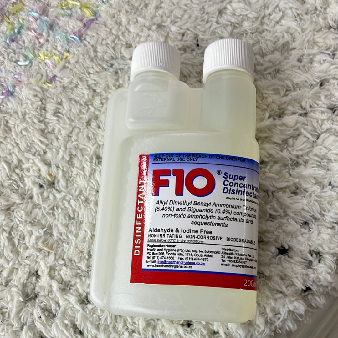 F10SC 200 ml Veterinary Disinfectant concentrate (Safe for All Pets) 1 ml syringe foc Expiry Oct 2025/ Aug 2026