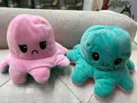 Octopus reversible soft toy 2 colours each piece